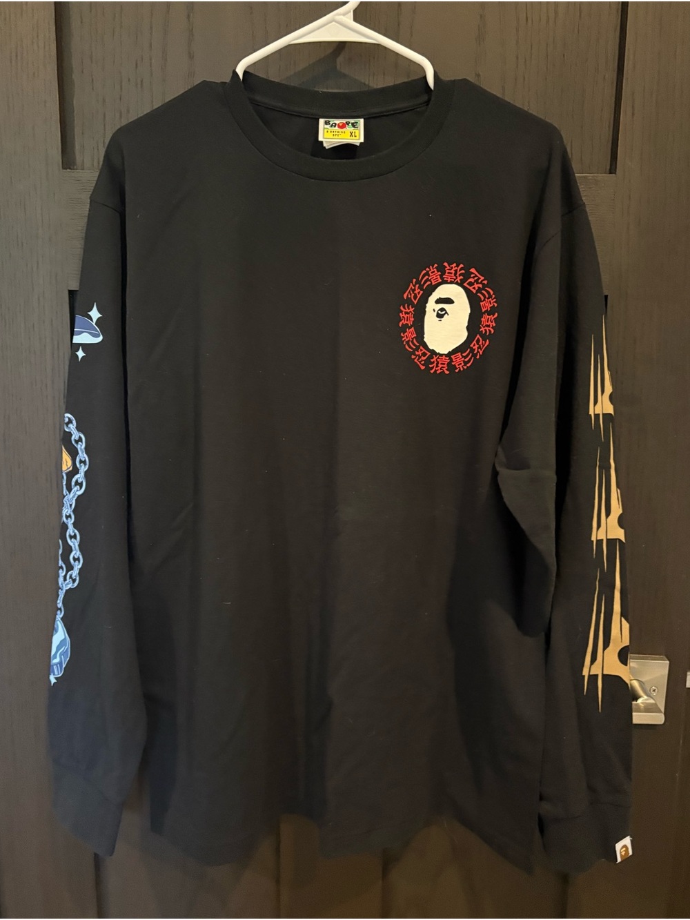 A bathing ape long sleeve ninja tee